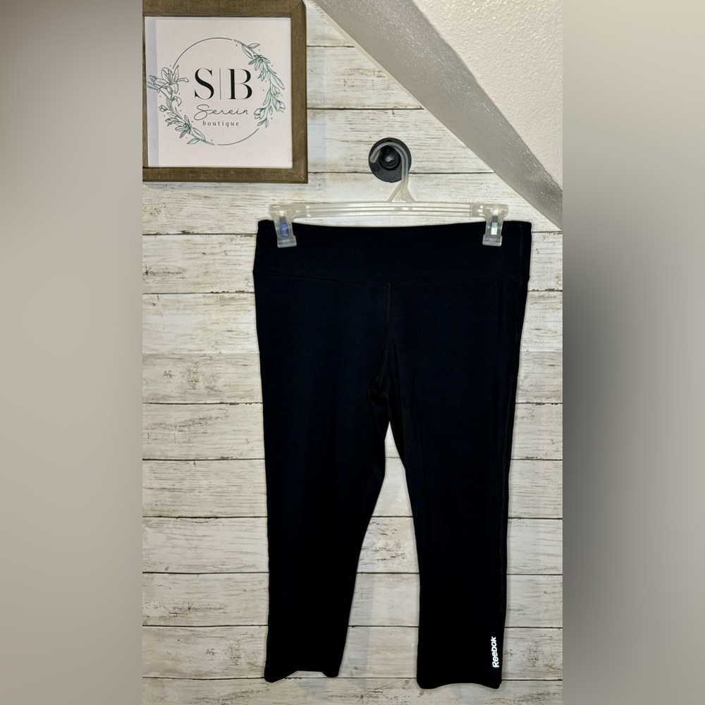 FINAL DROP! Reebok black Capri leggings, Large